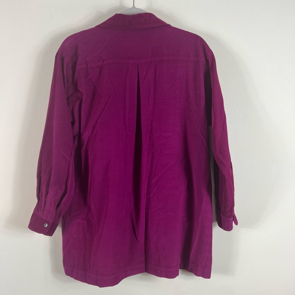 Eskandar Purple Cotton Long Sleeve Button Shirt Tunic Top Eskandar s/z0 - Picture 6 of 9